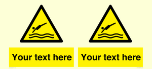 Custom Warning diving area